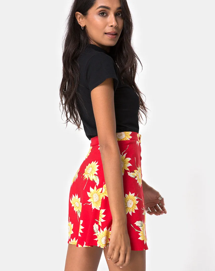 Andrea Skater Skirt in Sunny Days Red