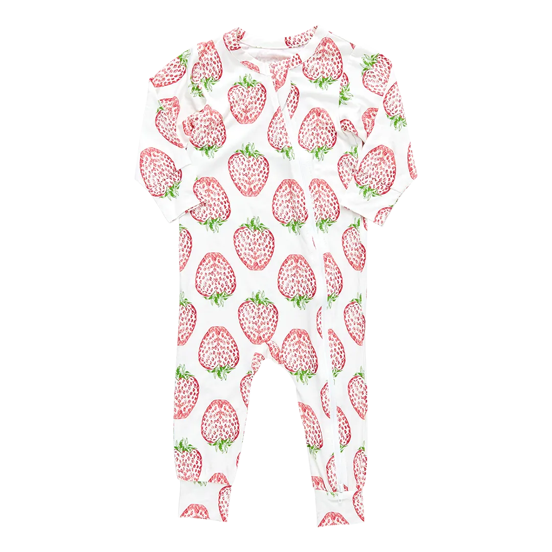 Baby Bamboo Romper - Strawberries