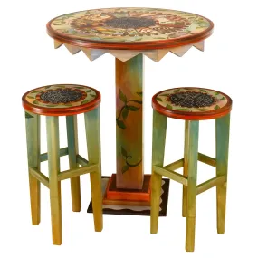 Bar Height Stool with Round Wooden Seat by Sticks STL077-D74607