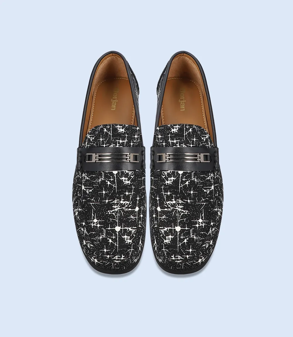 BM5235-BLACK/WHIT-Men Loafers