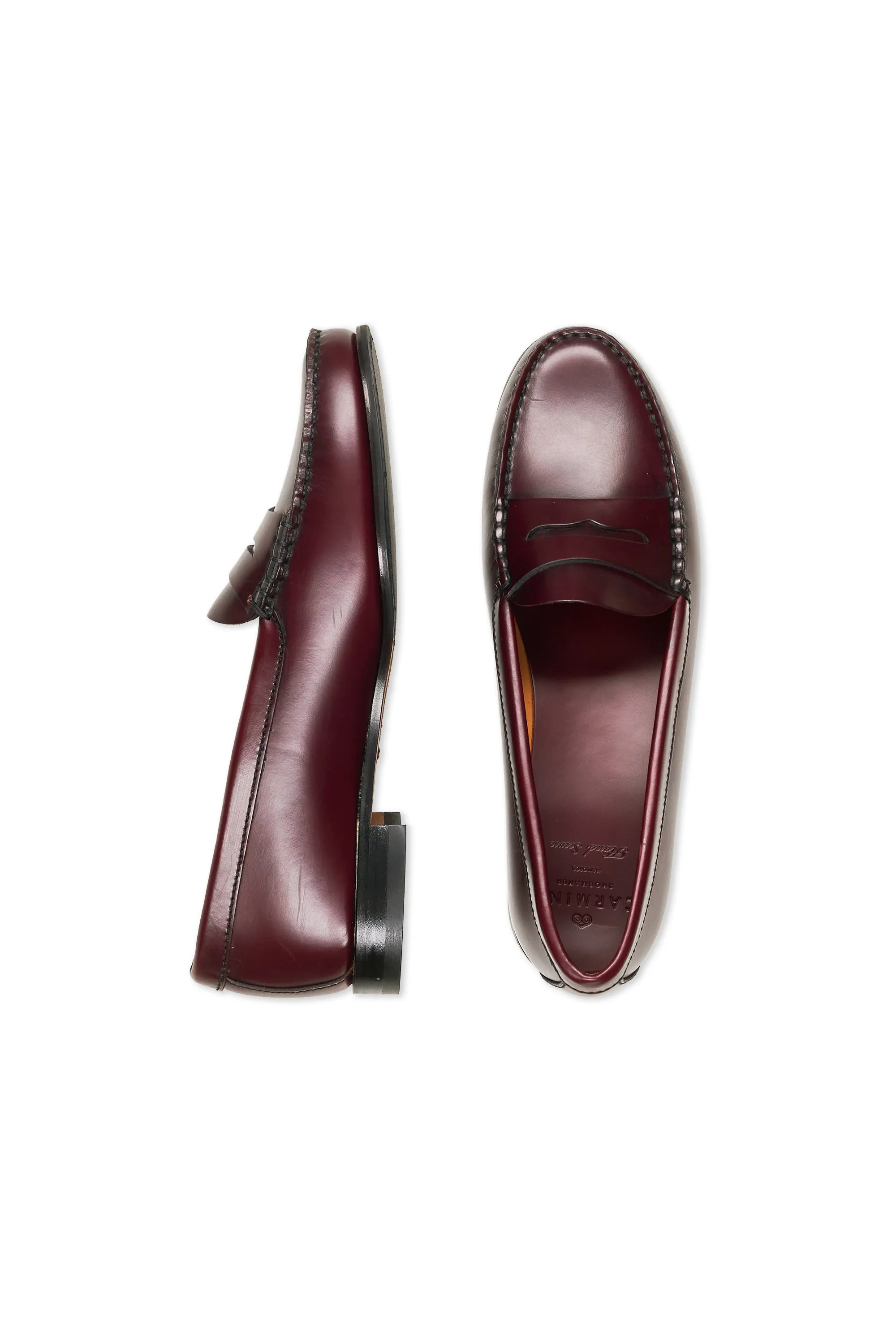 Carmina Ladies' Luz 1465 Burgundy Varik Calf Penny Loafers