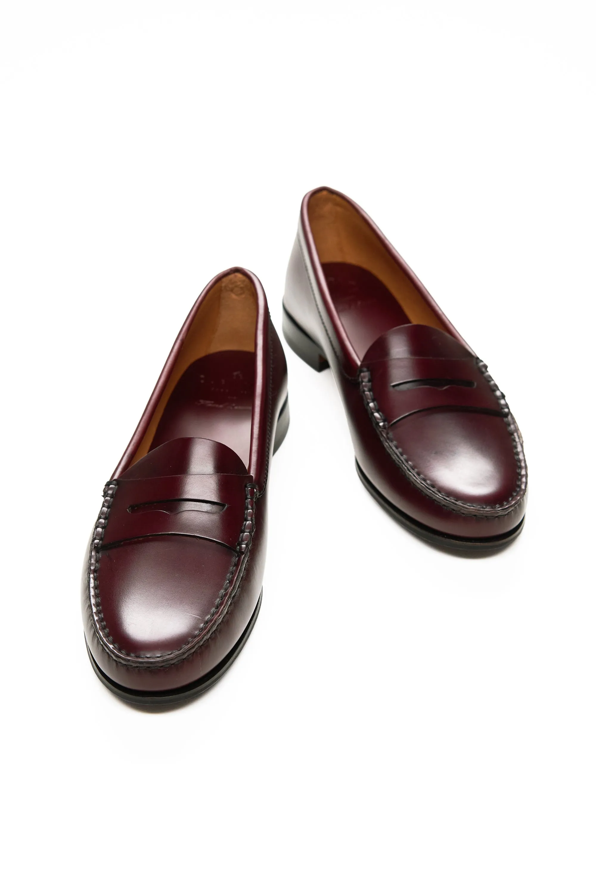 Carmina Ladies' Luz 1465 Burgundy Varik Calf Penny Loafers