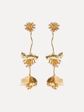 Dangling Flower Earrings