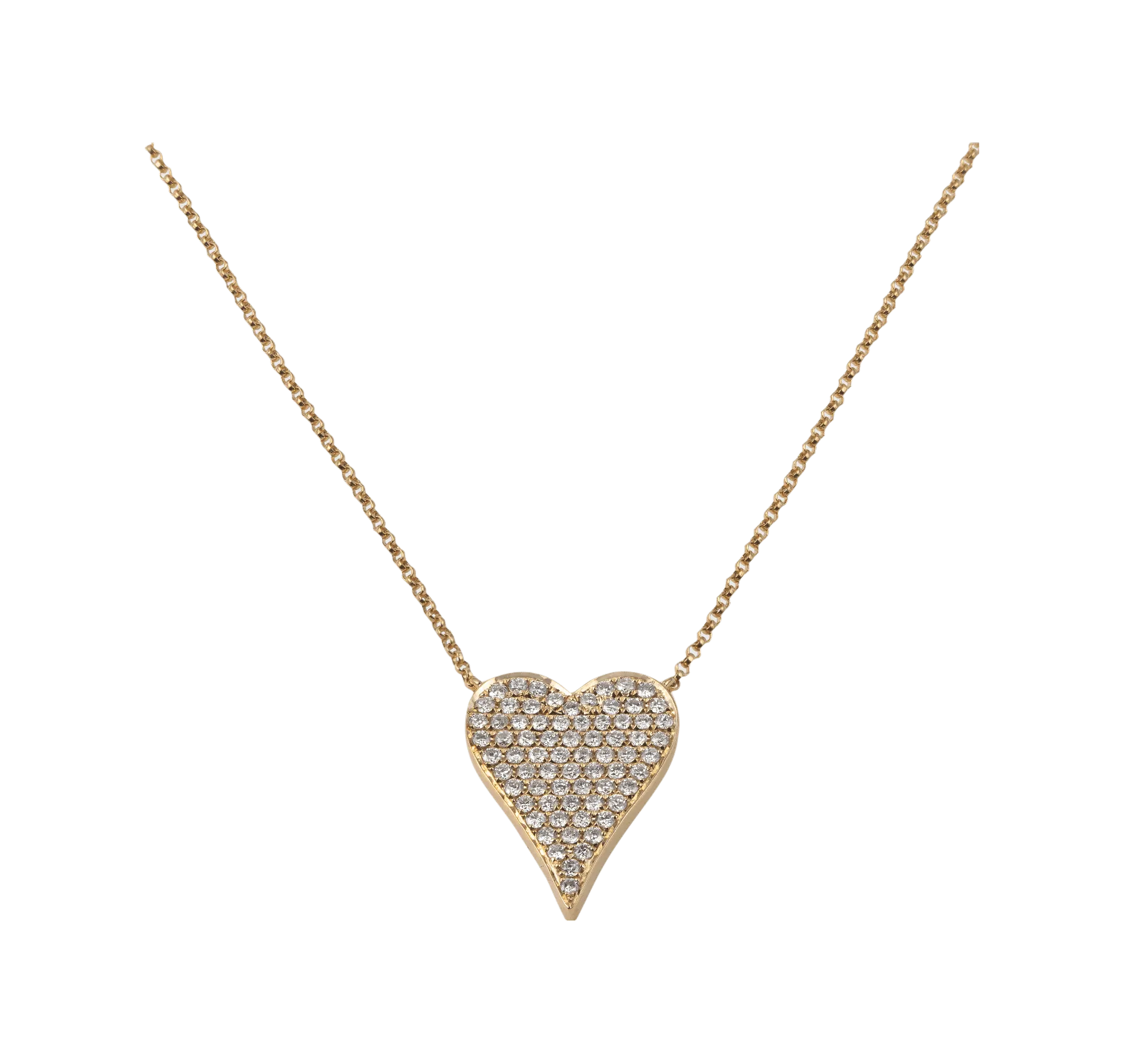 Diamond Heart Gold Necklace