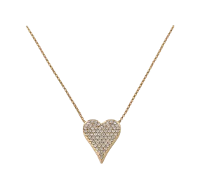 Diamond Heart Gold Necklace