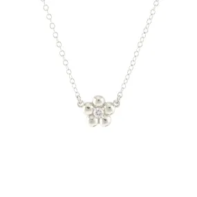 Flower Crystal Charm Necklace