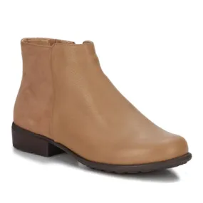 Lewis: Light Taupe Soft Tumbled Leather Bootie I Walking Cradle