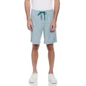 Linen Blend Stripe Birdseye Pique Short