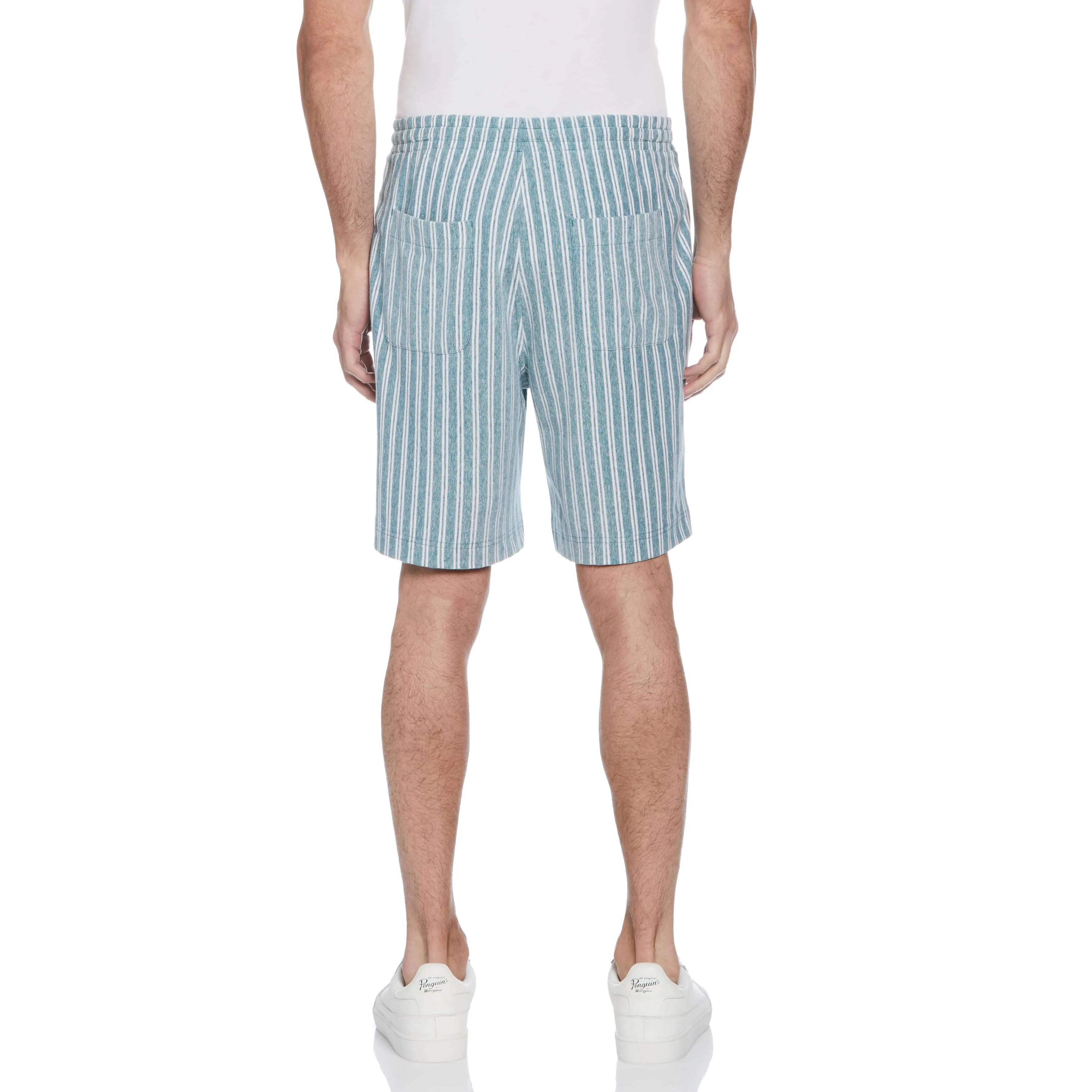 Linen Blend Stripe Birdseye Pique Short