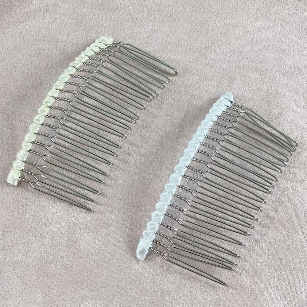 Satin Wrapped Metal Comb for Veils and Hair Accessories BT2022