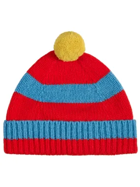 Stripe Pompom Hat Poppy & Fiji