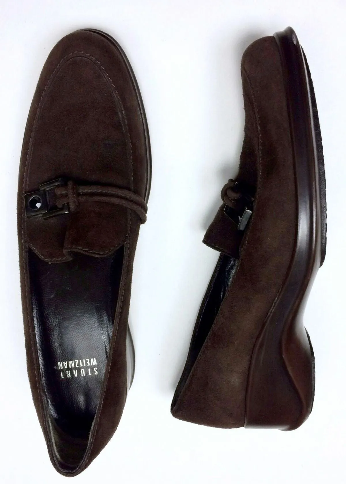 Stuart Weitzman Size 7N Brown Suede Loafers